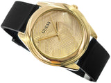 Buy Shop Guess Cubed Analog Gold Dial Black Silicone Strap Watch For Women - GW0665L1 USA Online