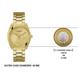Buy Shop Guess Cubed Analog Gold Dial Gold Steel Strap Watch For Women - GW0606L2 USA Online