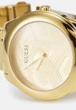 Buy Shop Guess Cubed Analog Gold Dial Gold Steel Strap Watch For Women - GW0606L2 USA Online