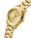 Buy Shop Guess Cubed Analog Gold Dial Gold Steel Strap Watch For Women - GW0606L2 USA Online