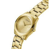 Buy Shop Guess Cubed Analog Gold Dial Gold Steel Strap Watch For Women - GW0606L2 USA Online