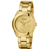 Buy Shop Guess Cubed Analog Gold Dial Gold Steel Strap Watch For Women - GW0606L2 USA Online