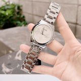 Buy Shop Guess Cubed Analog Silver Dial Silver Steel Strap Watch For Women - GW0606L1 USA Online
