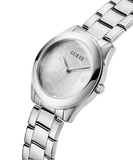 Buy Shop Guess Cubed Analog Silver Dial Silver Steel Strap Watch For Women - GW0606L1 USA Online