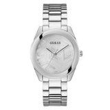 Buy Shop Guess Cubed Analog Silver Dial Silver Steel Strap Watch For Women - GW0606L1 USA Online