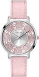 Buy Shop Guess Dahlia Analog Silver Dial Pink Leather Strap Watch for Women - GW0529L1 USA Online