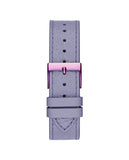 Buy Shop Guess Dahlia Analog Silver Dial Purple Leather Strap Watch For Women - GW0529L4 USA Online