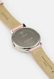 Buy Shop Guess Dahlia Analog Silver Dial Pink Leather Strap Watch for Women - GW0529L1 USA Online