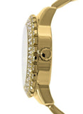 Buy Shop Guess Dazzler Diamonds Silver Dial Gold Steel Strap Watch for Women - W0335L2 USA Online