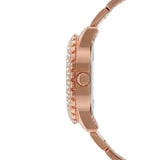 Buy Shop Guess Dazzler Diamonds Silver Dial Rose Gold Steel Strap Watch for Women - W0335L3 USA Online