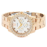 Buy Shop Guess Dazzler Diamonds Silver Dial Rose Gold Steel Strap Watch for Women - W0335L3 USA Online