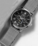 Buy Shop Guess Delancey Black Dial Silver Mesh Bracelet Watch for Men - W0871G1 USA Online