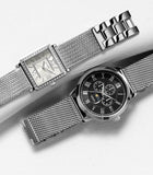 Buy Shop Guess Delancey Black Dial Silver Mesh Bracelet Watch for Men - W0871G1 USA Online