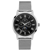 Buy Shop Guess Delancey Black Dial Silver Mesh Bracelet Watch for Men - W0871G1 USA Online