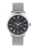 Buy Shop Guess Delancey Black Dial Silver Mesh Bracelet Watch for Men - W0871G1 USA Online