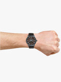 Buy Shop Guess Delancy Analog Brown Dial Brown Leather Strap Watch For Men - W0870G3 USA Online