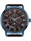 Buy Shop Guess Delancy Analog Brown Dial Brown Leather Strap Watch For Men - W0870G3 USA Online