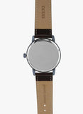 Buy Shop Guess Delancy Analog Brown Dial Brown Leather Strap Watch For Men - W0870G3 USA Online