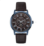 Buy Shop Guess Delancy Analog Brown Dial Brown Leather Strap Watch For Men - W0870G3 USA Online