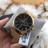 Buy Shop Guess Delancy Black Dial Gold Mesh Bracelet Watch for Men - W0871G2 USA Online