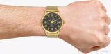 Buy Shop Guess Delancy Black Dial Gold Mesh Bracelet Watch for Men - W0871G2 USA Online