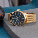 Buy Shop Guess Delancy Black Dial Gold Mesh Bracelet Watch for Men - W0871G2 USA Online