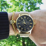 Buy Shop Guess Delancy Black Dial Gold Mesh Bracelet Watch for Men - W0871G2 USA Online
