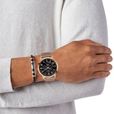 Buy Shop Guess Delancy Black Dial Rose Gold Mesh Bracelet Watch for Men - W0871G5 USA Online