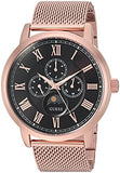 Buy Shop Guess Delancy Black Dial Rose Gold Mesh Bracelet Watch for Men - W0871G5 USA Online