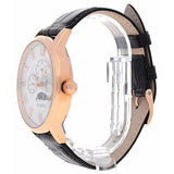 Buy Shop Guess Delancy Quartz Silver Dial Black Leather Strap Watch For Men - W0870G2 USA Online