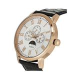 Buy Shop Guess Delancy Quartz Silver Dial Black Leather Strap Watch For Men - W0870G2 USA Online