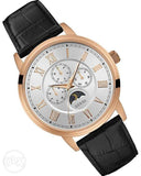 Buy Shop Guess Delancy Quartz Silver Dial Black Leather Strap Watch For Men - W0870G2 USA Online
