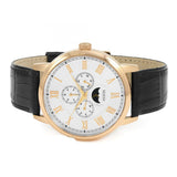 Buy Shop Guess Delancy Quartz Silver Dial Black Leather Strap Watch For Men - W0870G2 USA Online