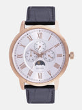 Buy Shop Guess Delancy Quartz Silver Dial Black Leather Strap Watch For Men - W0870G2 USA Online