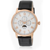Buy Shop Guess Delancy Quartz Silver Dial Black Leather Strap Watch For Men - W0870G2 USA Online