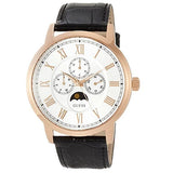Buy Shop Guess Delancy Quartz Silver Dial Black Leather Strap Watch For Men - W0870G2 USA Online