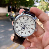 Buy Shop Guess Delancy Quartz White Dial Brown Leather Strap Watch For Men - W0870G1 USA Online