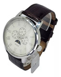 Buy Shop Guess Delancy Quartz White Dial Brown Leather Strap Watch For Men - W0870G1 USA Online
