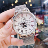 Buy Shop Guess Delancy White Dial Silver Mesh Bracelet Watch for Men - W0871G4 USA Online