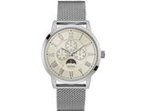 Buy Shop Guess Delancy White Dial Silver Mesh Bracelet Watch for Men - W0871G4 USA Online