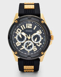 Buy Shop Guess Delta Black Dial Black Rubber Strap Watch for Men - GW0051G2 USA Online