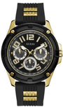 Buy Shop Guess Delta Black Dial Black Rubber Strap Watch for Men - GW0051G2 USA Online