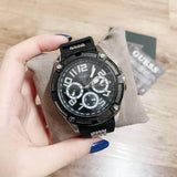 Buy Shop Guess Delta Black Dial Black Silicone Strap Watch for Men - GW0051G1 USA Online