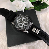 Buy Shop Guess Delta Black Dial Black Silicone Strap Watch for Men - GW0051G1 USA Online