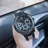 Buy Shop Guess Delta Black Dial Black Silicone Strap Watch for Men - GW0051G1 USA Online