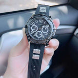 Buy Shop Guess Delta Black Dial Black Silicone Strap Watch for Men - GW0051G1 USA Online