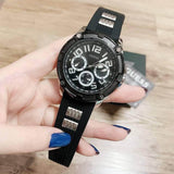 Buy Shop Guess Delta Black Dial Black Silicone Strap Watch for Men - GW0051G1 USA Online