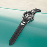 Buy Shop Guess Delta Black Dial Black Silicone Strap Watch for Men - GW0051G1 USA Online