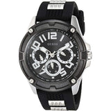Buy Shop Guess Delta Black Dial Black Silicone Strap Watch for Men - GW0051G1 USA Online