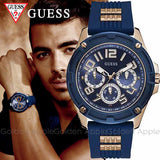 Buy Shop Guess Delta Blue Dial Blue Silicone Strap Watch for Men - GW0051G3 USA Online